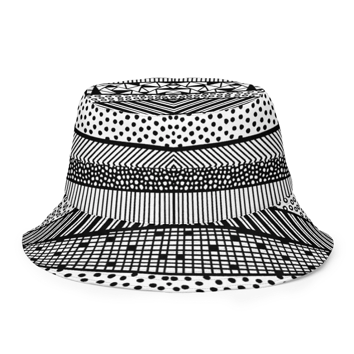 Modern pattern in black and white Bucket Hat product image (1)