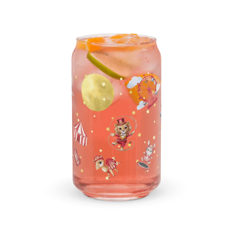 Midnight Circus Montage Glass Can | 16oz – Unique & Whimsical Drinkware product image (7)