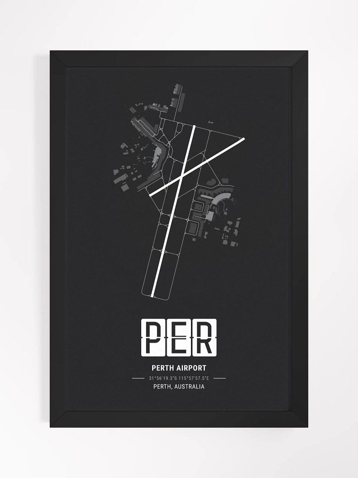 Framed Airport PER Premium Map On Matt Paper product image (1)