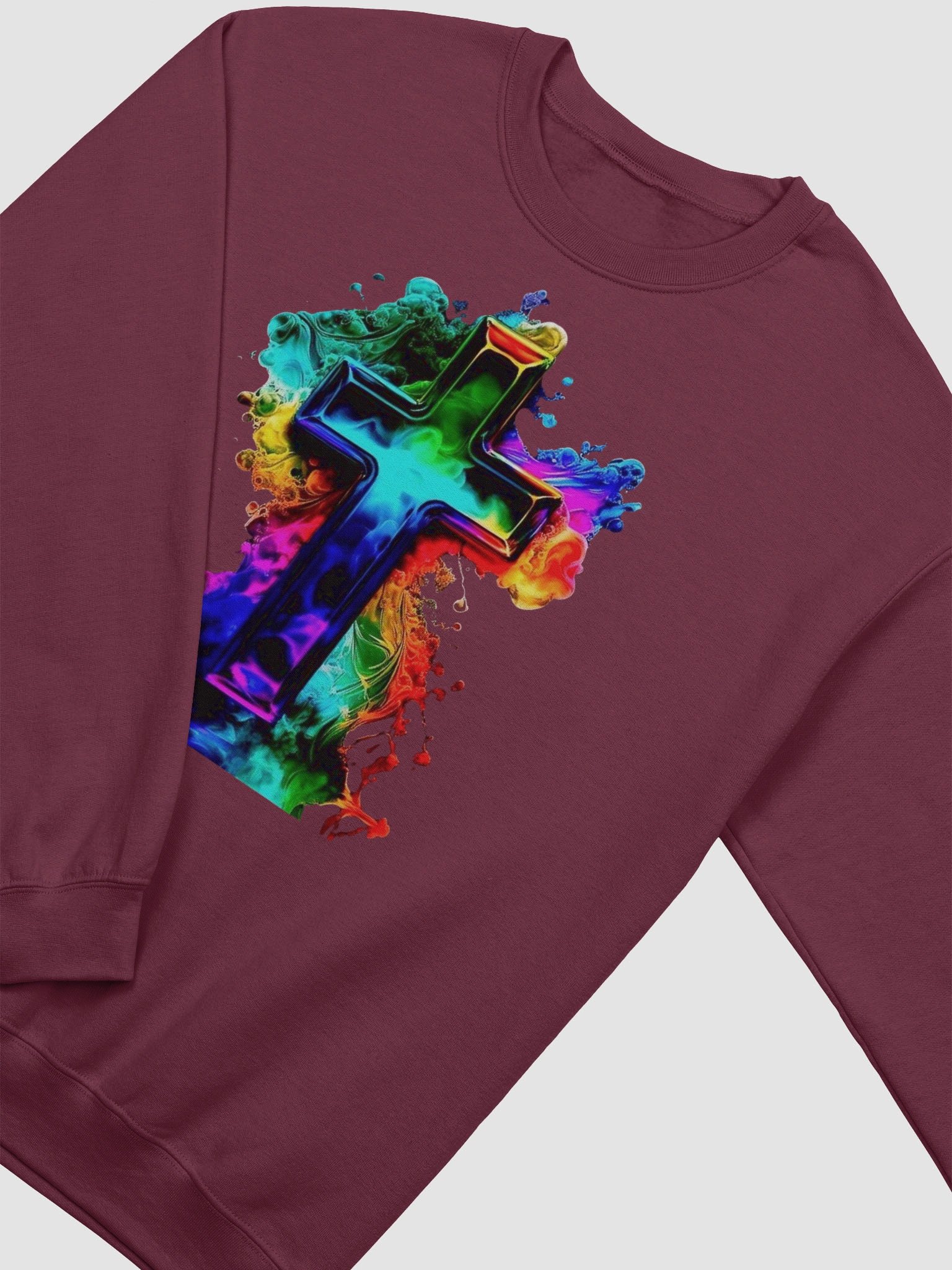 Chromatic Cross Unisex Crewneck Sweatshirt product image (2)
