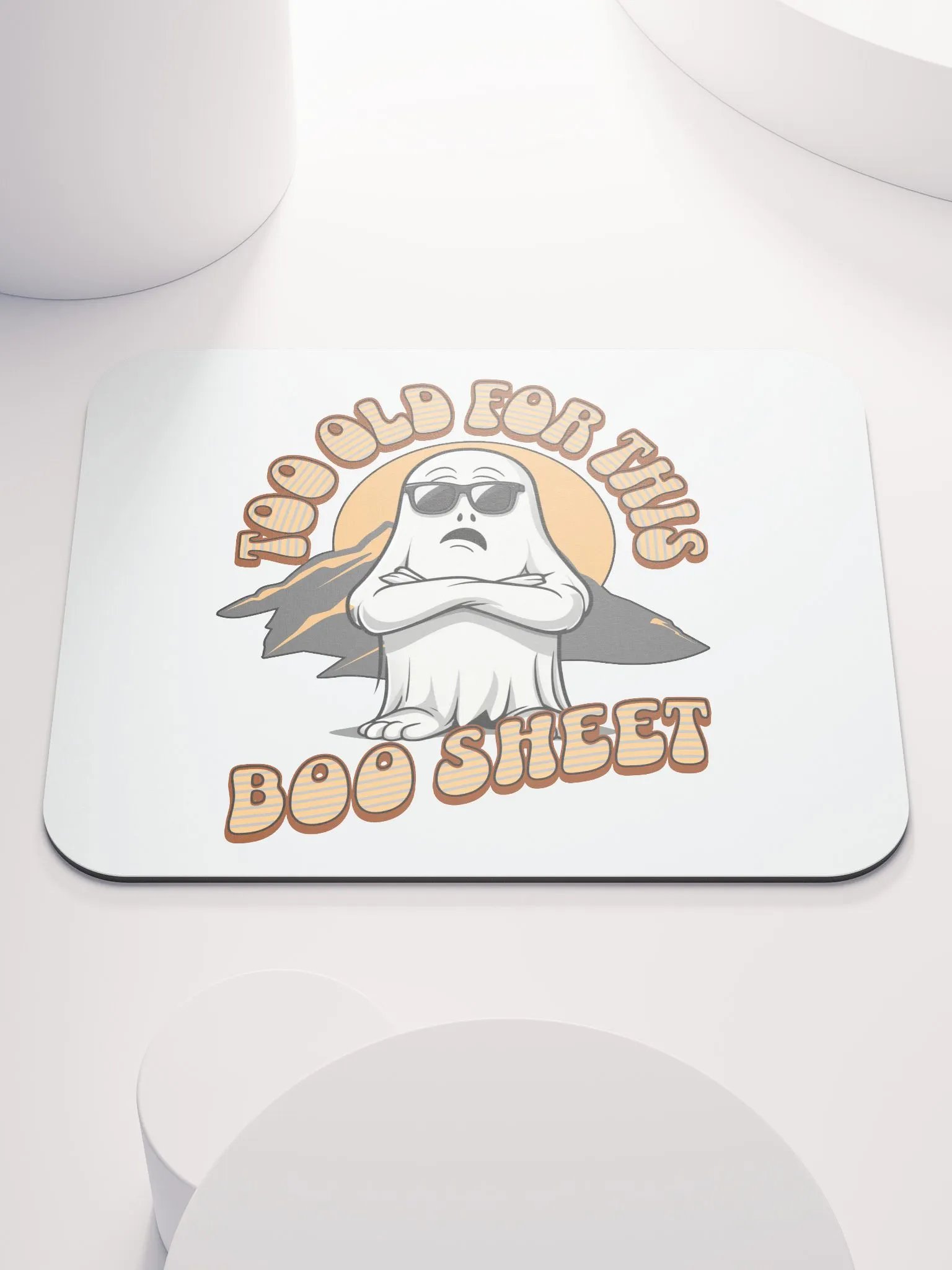 Too Old For This Boo Sheet Ghostly Sunset Mouse Pad product image (1)