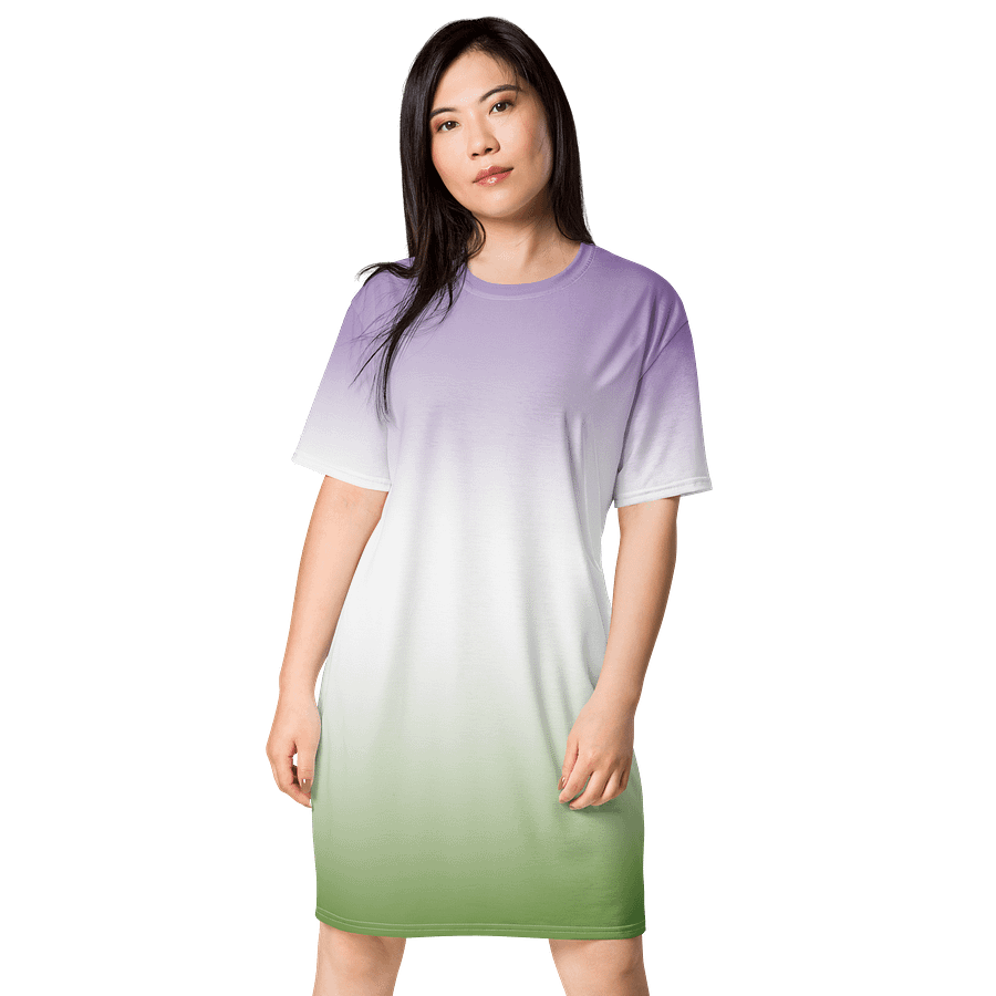 Genderqueer Pride Gradient T-shirt Dress product image (1)