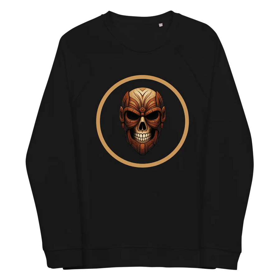 Tribal Skull Symmetry Organic Sweatshirt product image (5)