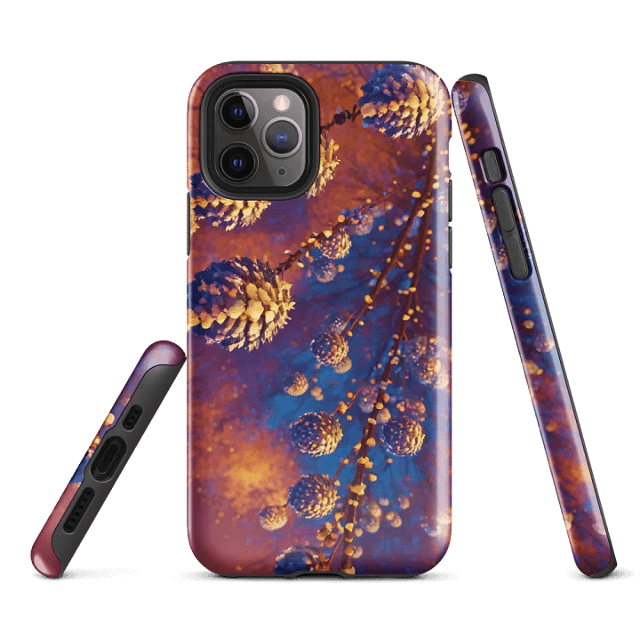 Tough Phone Case for iPhone® - Pinecones in a Fire Abstract Art product image (1)