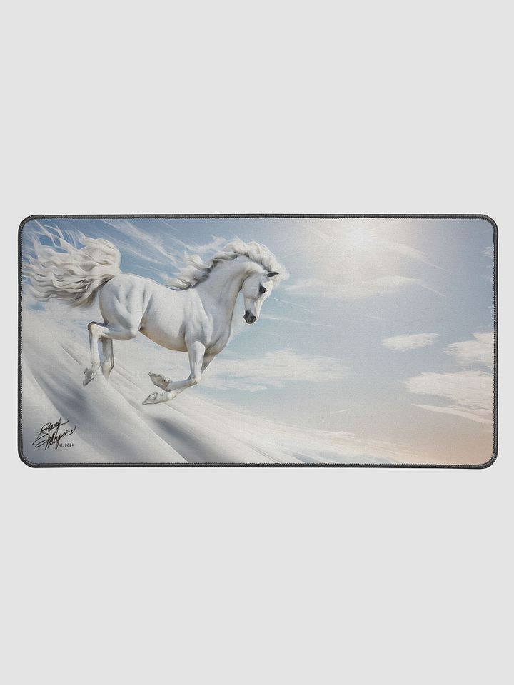 White Arabian Horse Desk Mat product image (1)
