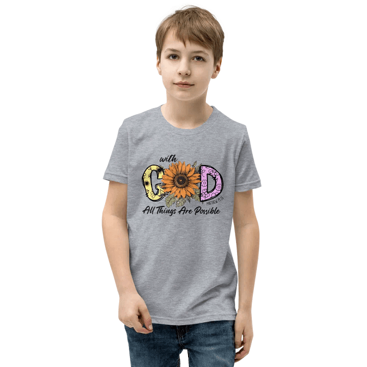 Radiant Faith: 'With GOD' Youth T-Shirt product image (2)