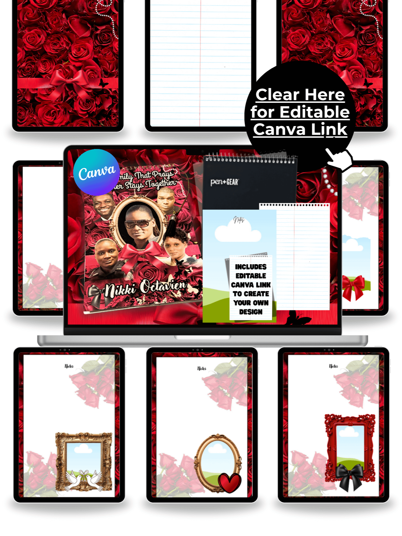 How to Make a Custom Notepad from Beginning to End - Editable in Canva product image (2)