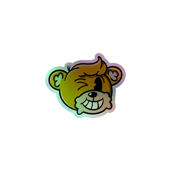 Winkin' Bear Sticker - Color product image (1)