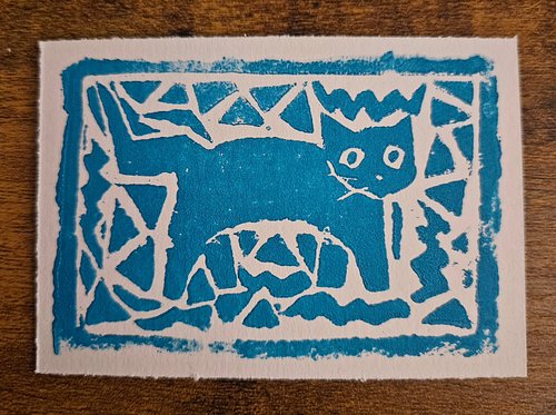Trying out block printing :D! I'll have a few of these up for sale at Kutzcon! I want to make an online shop as well, but we ...