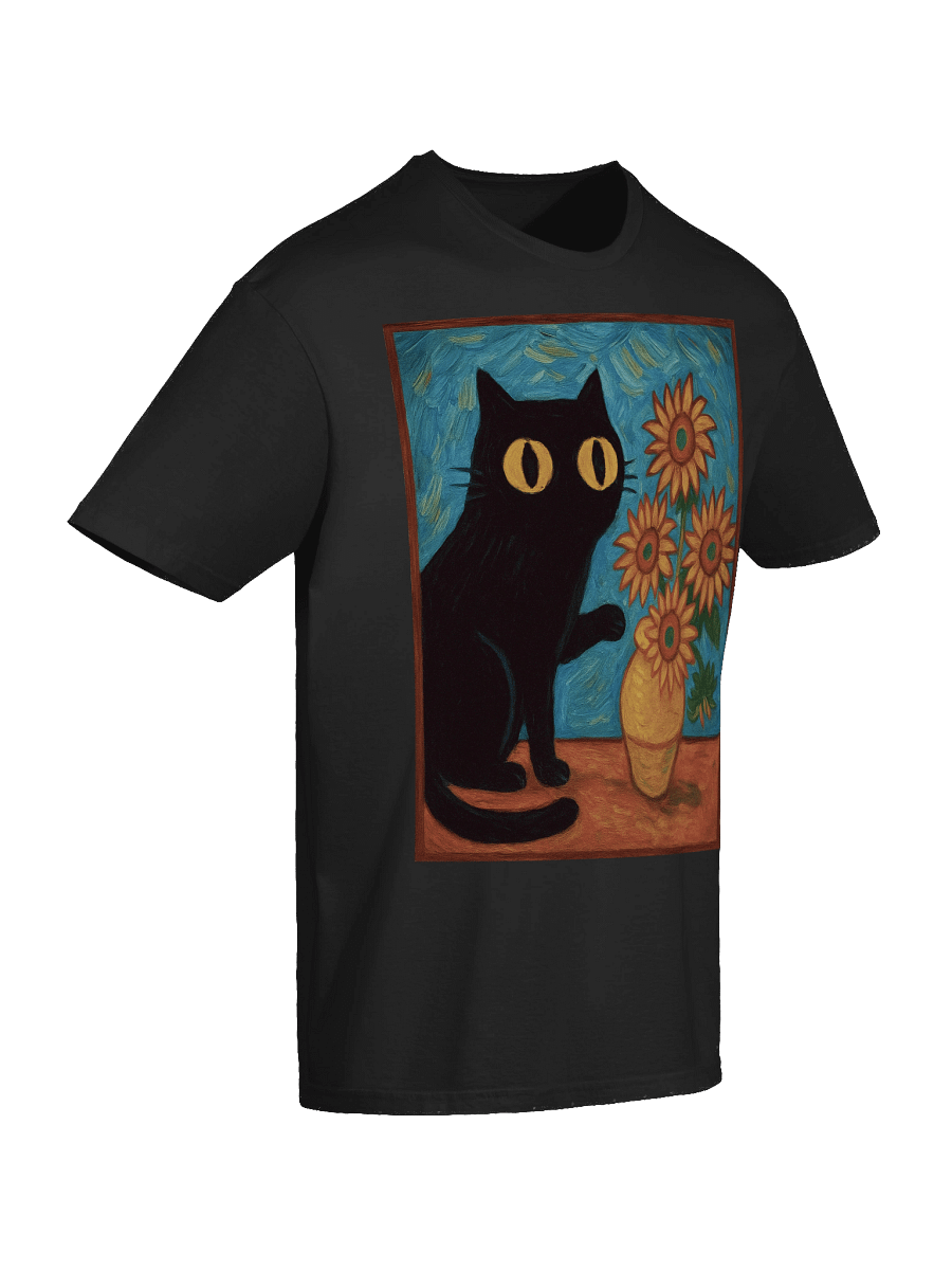 Sunflower Cat Van Gogh T-Shirt product image (55)