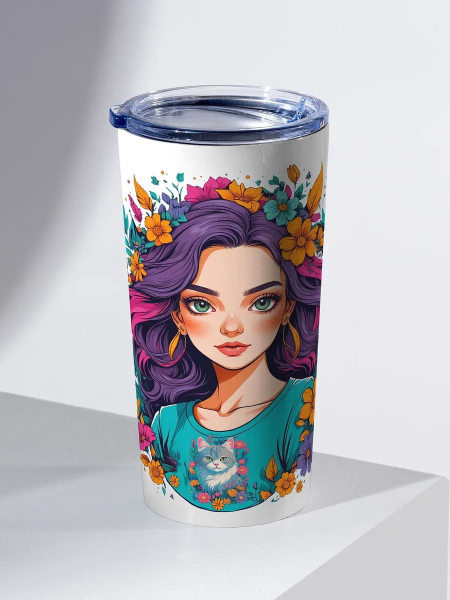 Bloomcore Flower Girl 20 oz Stainless Steel Tumbler - White - v2 product image (3)