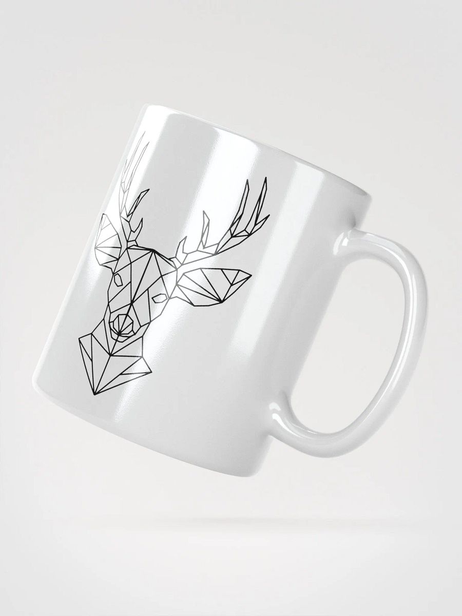 11oz Fractal Deer Emblem Mug - White product image (2)