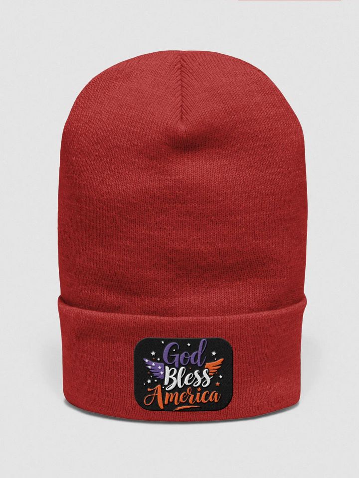Cuffed Beanie: God Bless America product image (1)