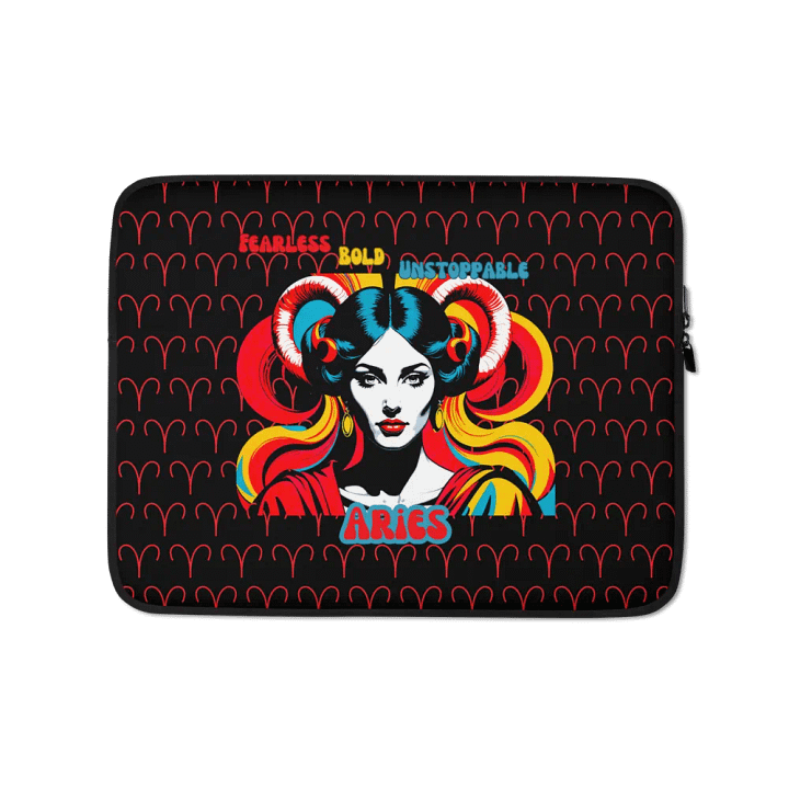 Aries 2025, Fearless, Bold, Unstoppable, Laptop Sleeve product image (1)
