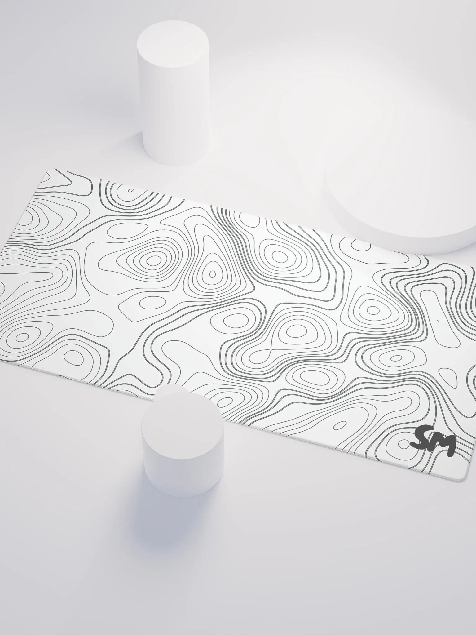 Snow White Topographic Gaming Mouse Pad product image (3)