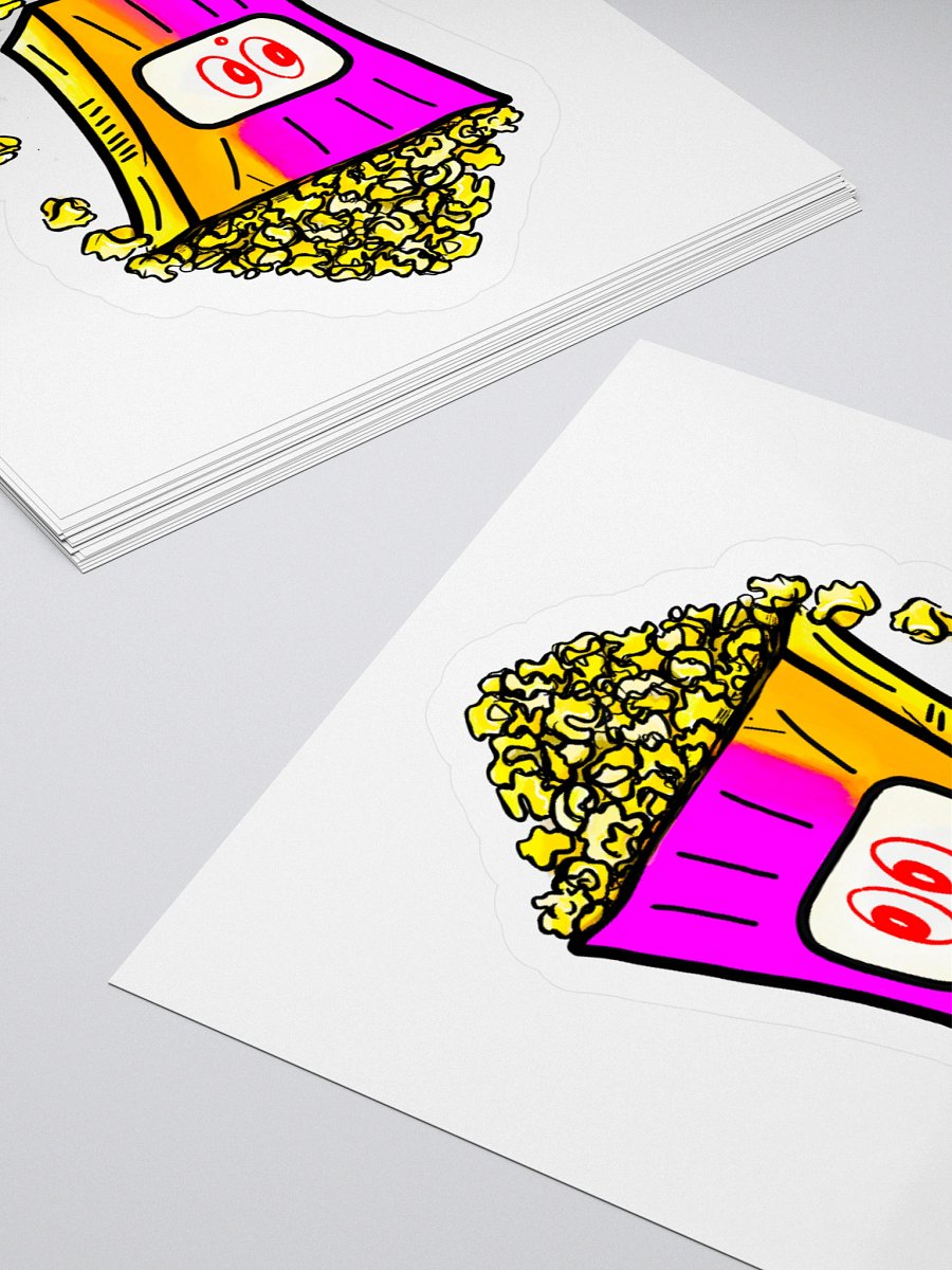 Popcorn Vinyl Stickers (3" x 3") product image (4)