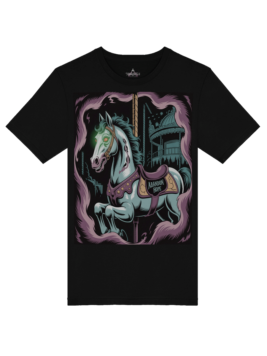 Abandon Hope Unisex Supersoft T-Shirt by Midnight Veil Designs - Gothic Black, Red & More product image (5)