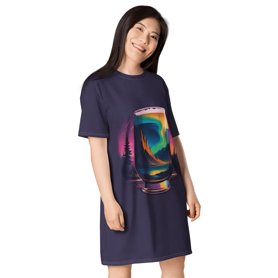 Beer Sunset All Over Print T-shirt Dress product image (7)