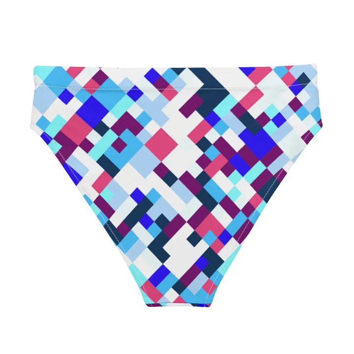 Colorful Mosaic Pattern Design High Waisted Bikini Bottom - v1 product image (1)