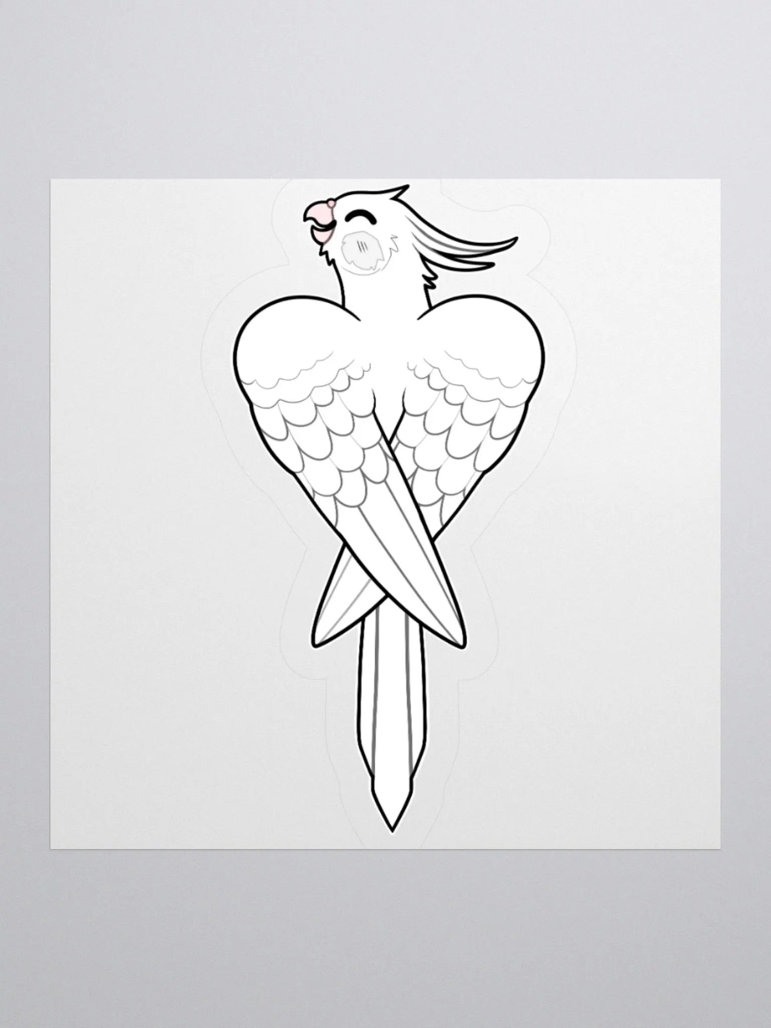 PRETTY BIRD STICKER (White) product image (3)