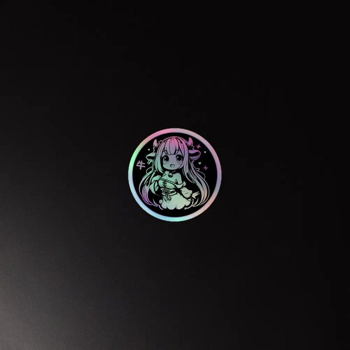 Adorable Ushi Holographic Sticker product image (2)