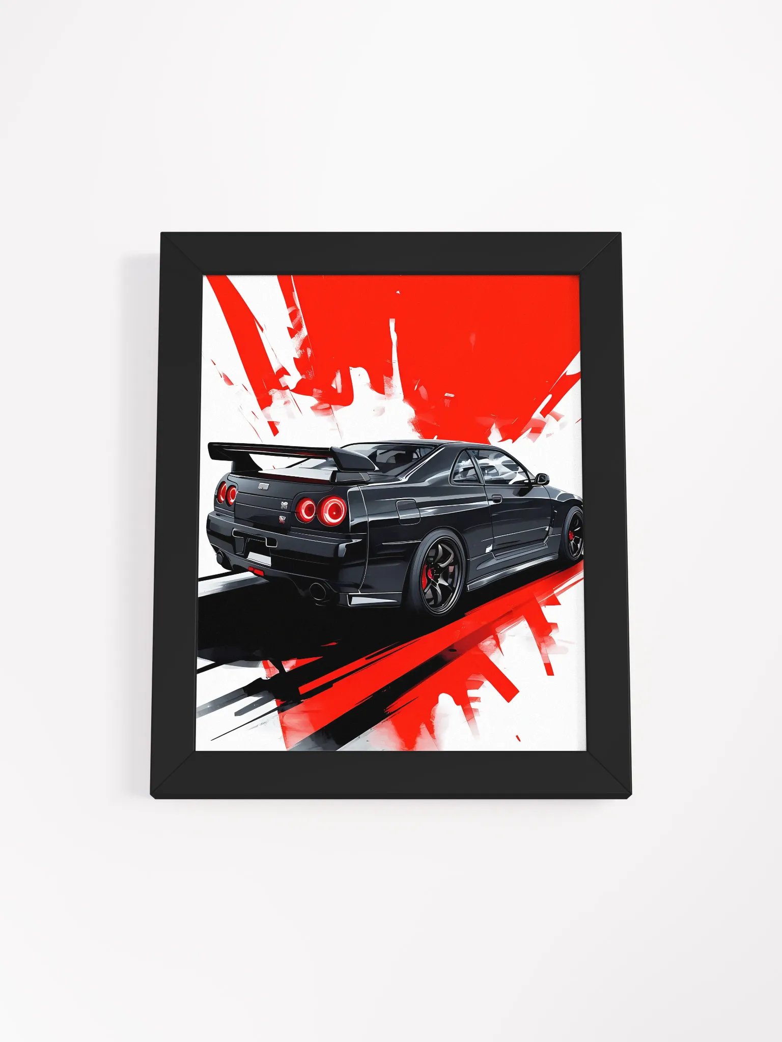 Stylized Sports Car Rear View Poster product image (8)