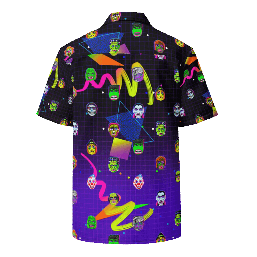 Horror Icons Hawaiian Button up product image (2)