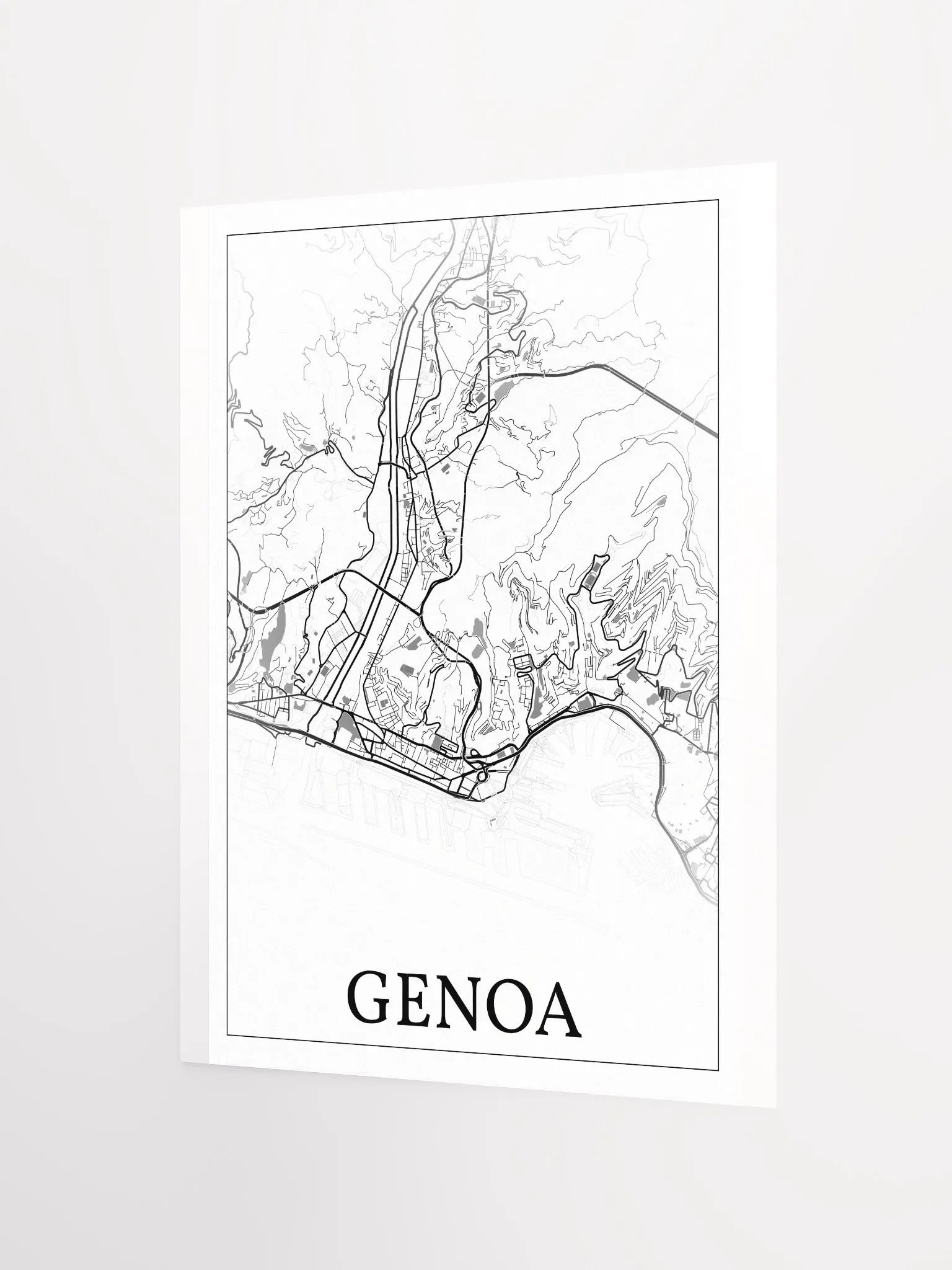 Genoa, Italy, city map print product image (8)