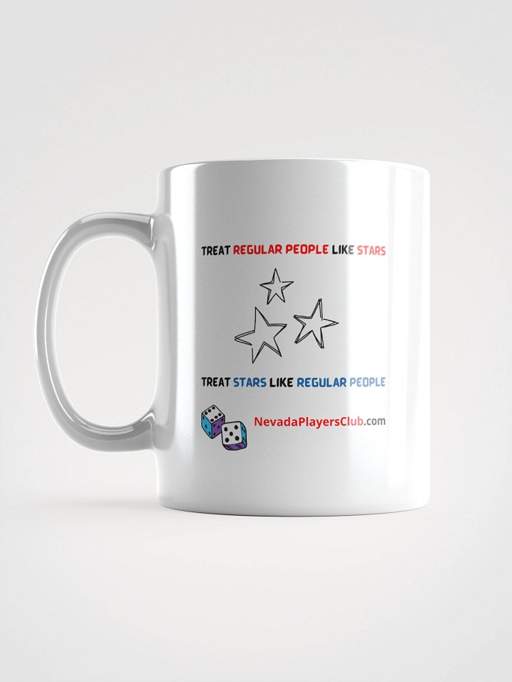 White NVPC Stars Mug - Dice Edition product image (1)