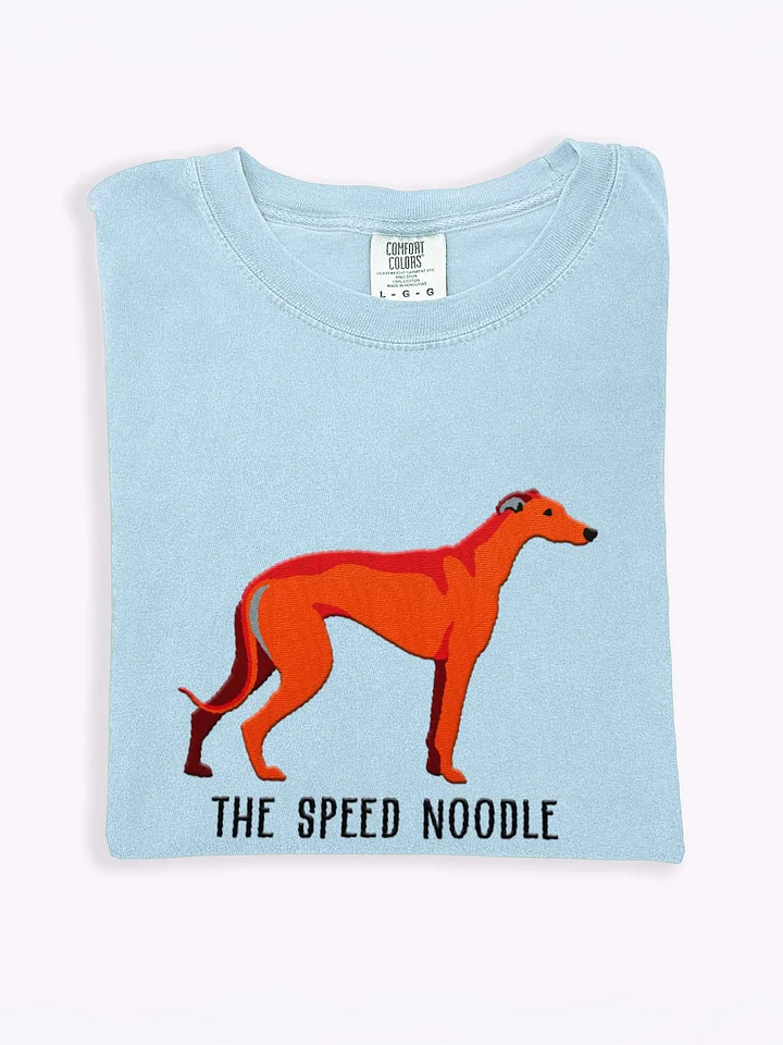 The Speed Noodle T-Shirt(Embroidered) of a Greyhound(Red) product image (2)