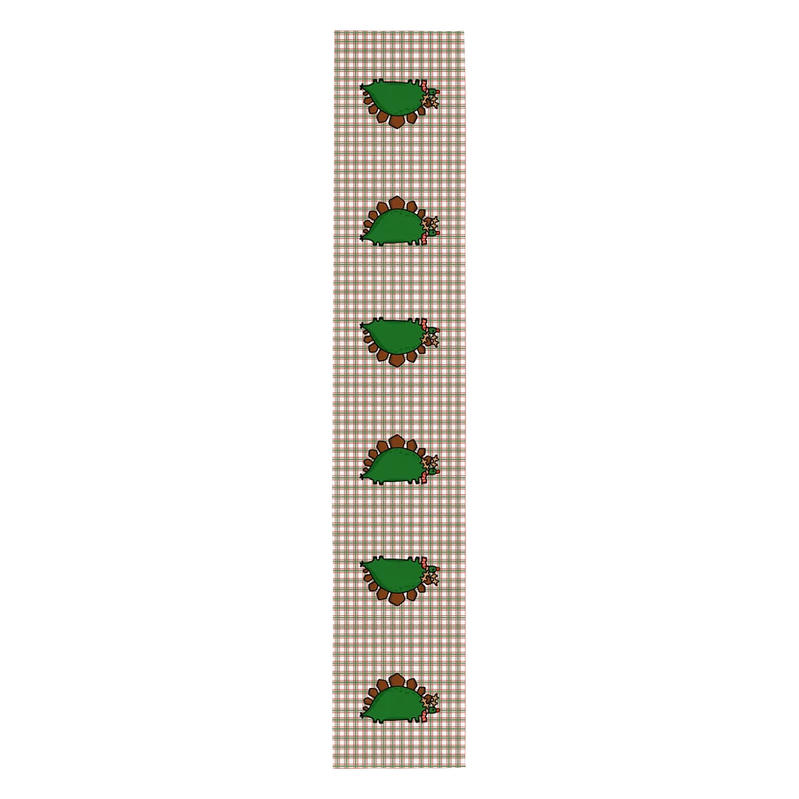 Rudolph The Stegosaurus Holiday Plaid Table Runner product image (3)