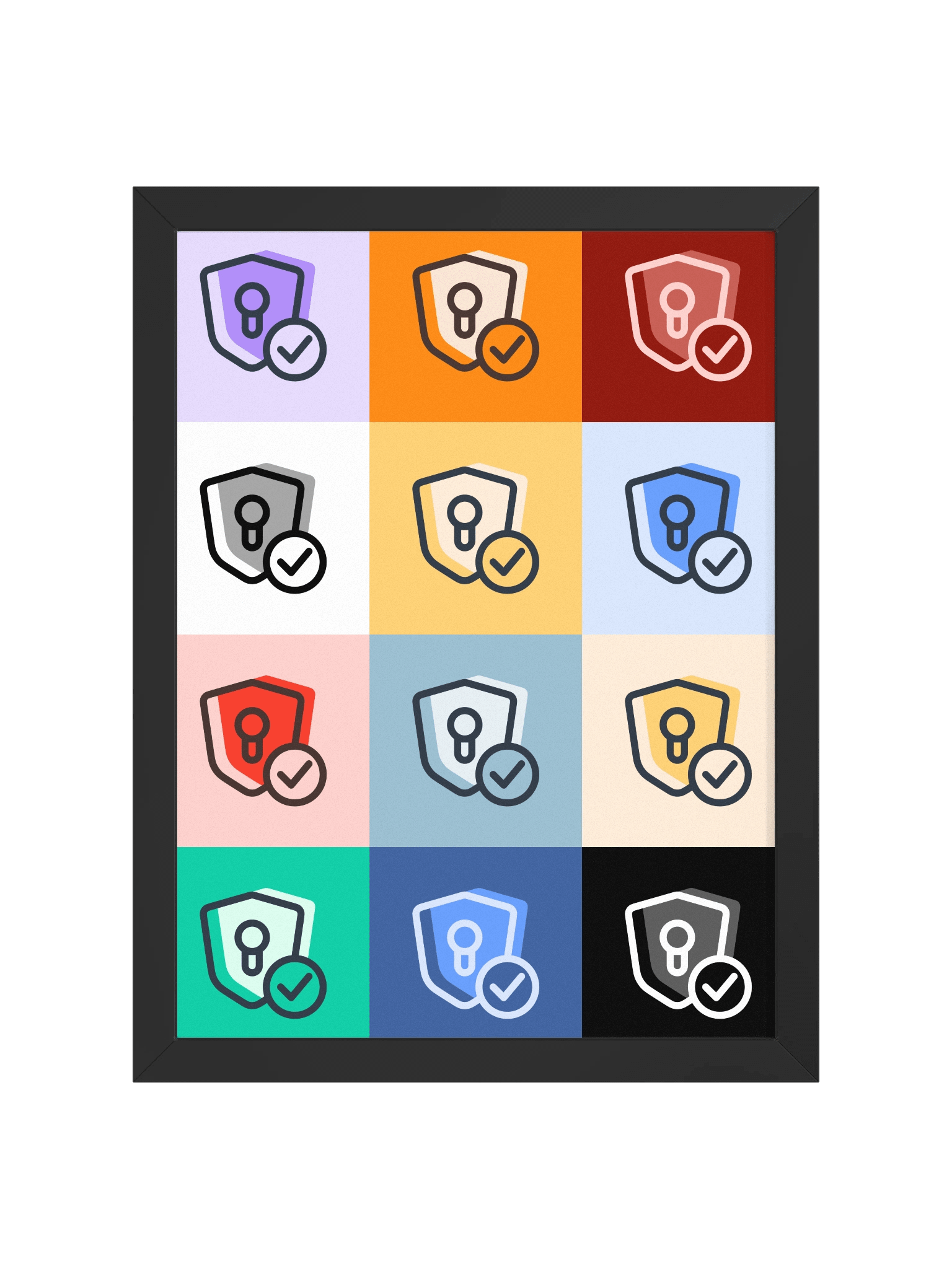 Multi-Color Shields 2.0 (Framed 3x4 Portrait) product image (9)