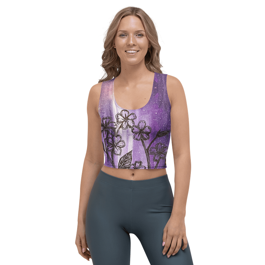 "Forget-Me-Nots" Crop Tank Tops product image (1)