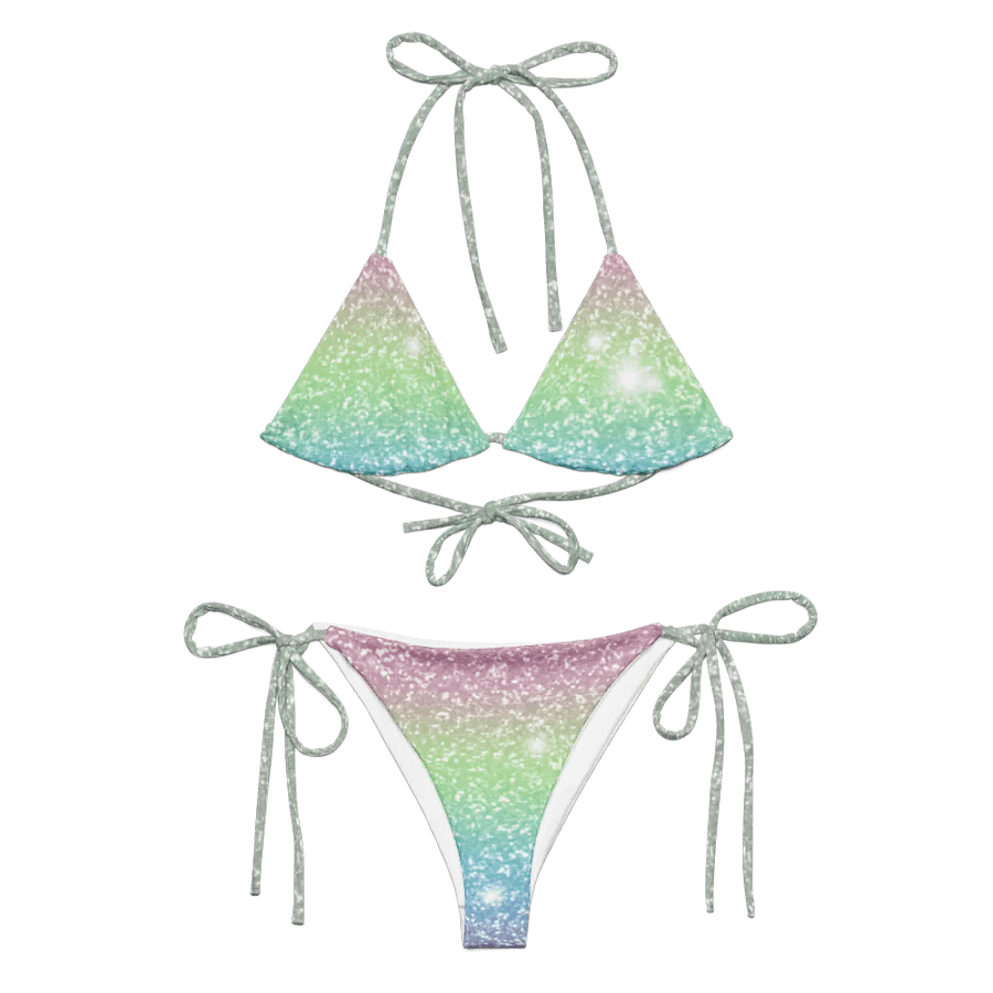 Glitter Unicorn Texture Design String Bikini (9) product image (1)