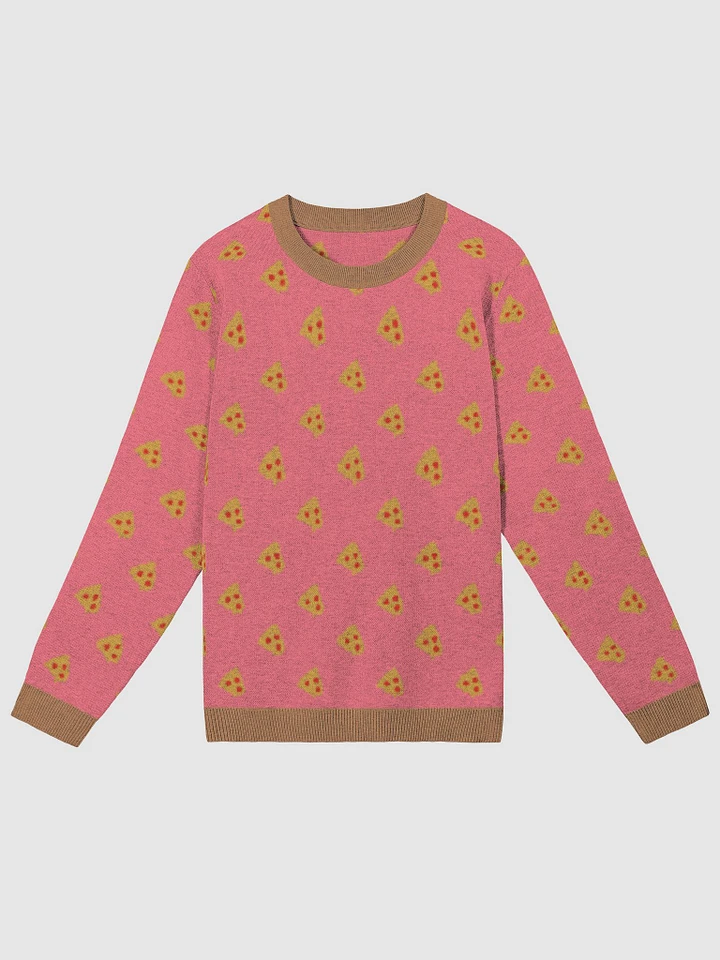Pink All Over Pizza - Knit Crewneck Sweater product image (1)