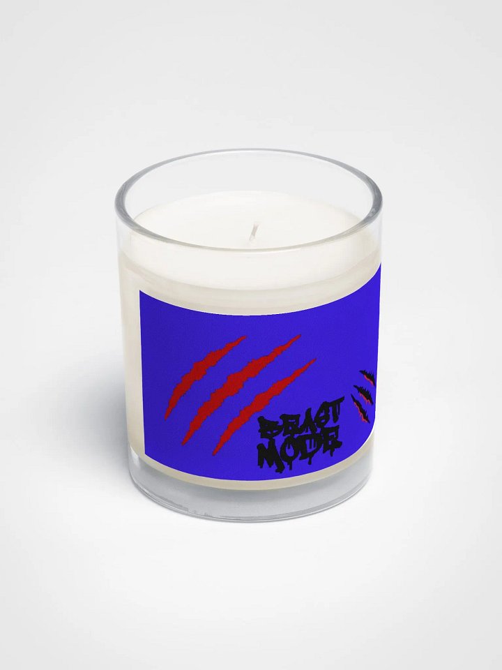 Beast Mode Soy Wax Candle In A Clear Glass Jar product image (2)