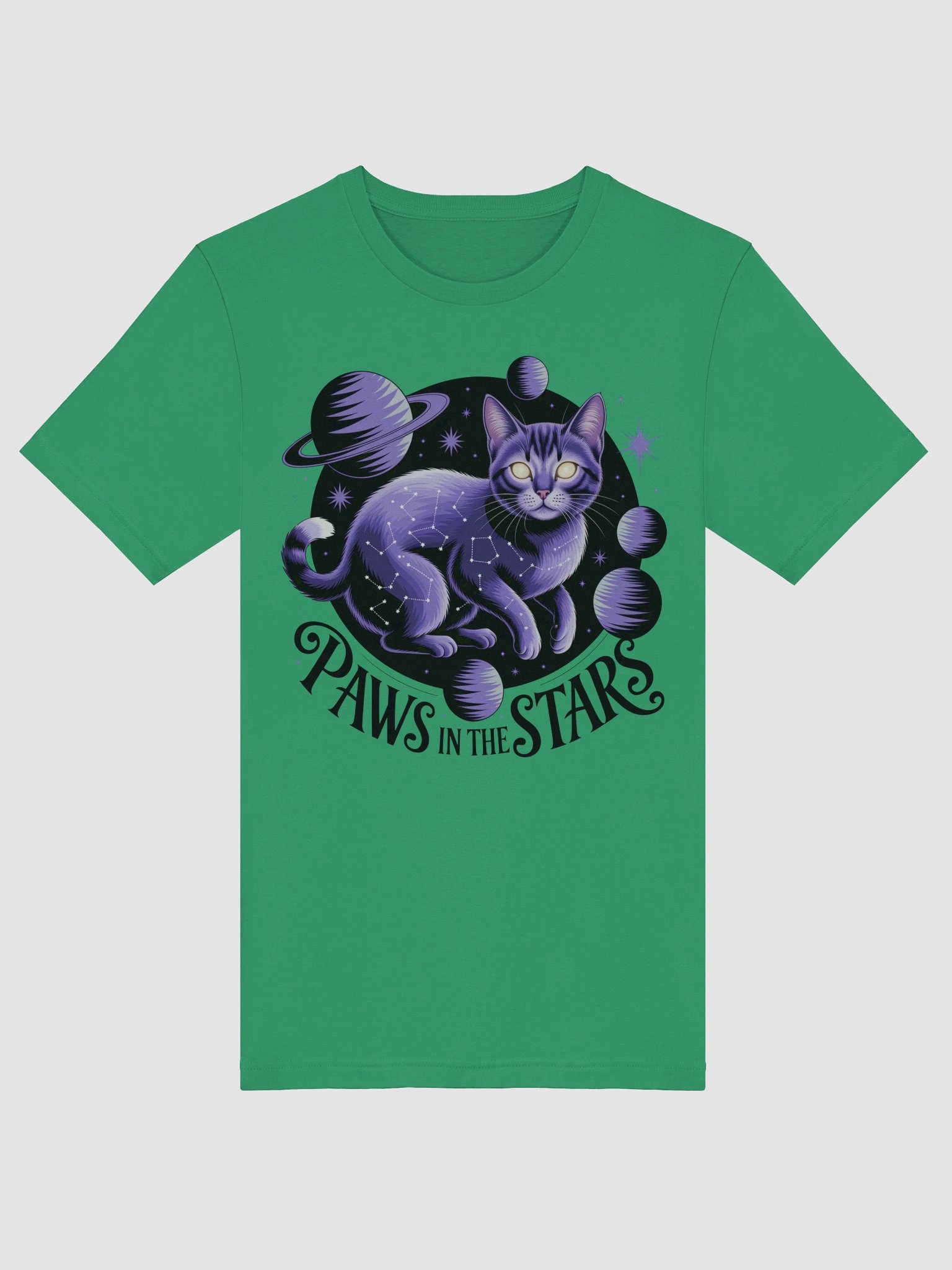 Celestial Feline Glow T-Shirt product image (6)