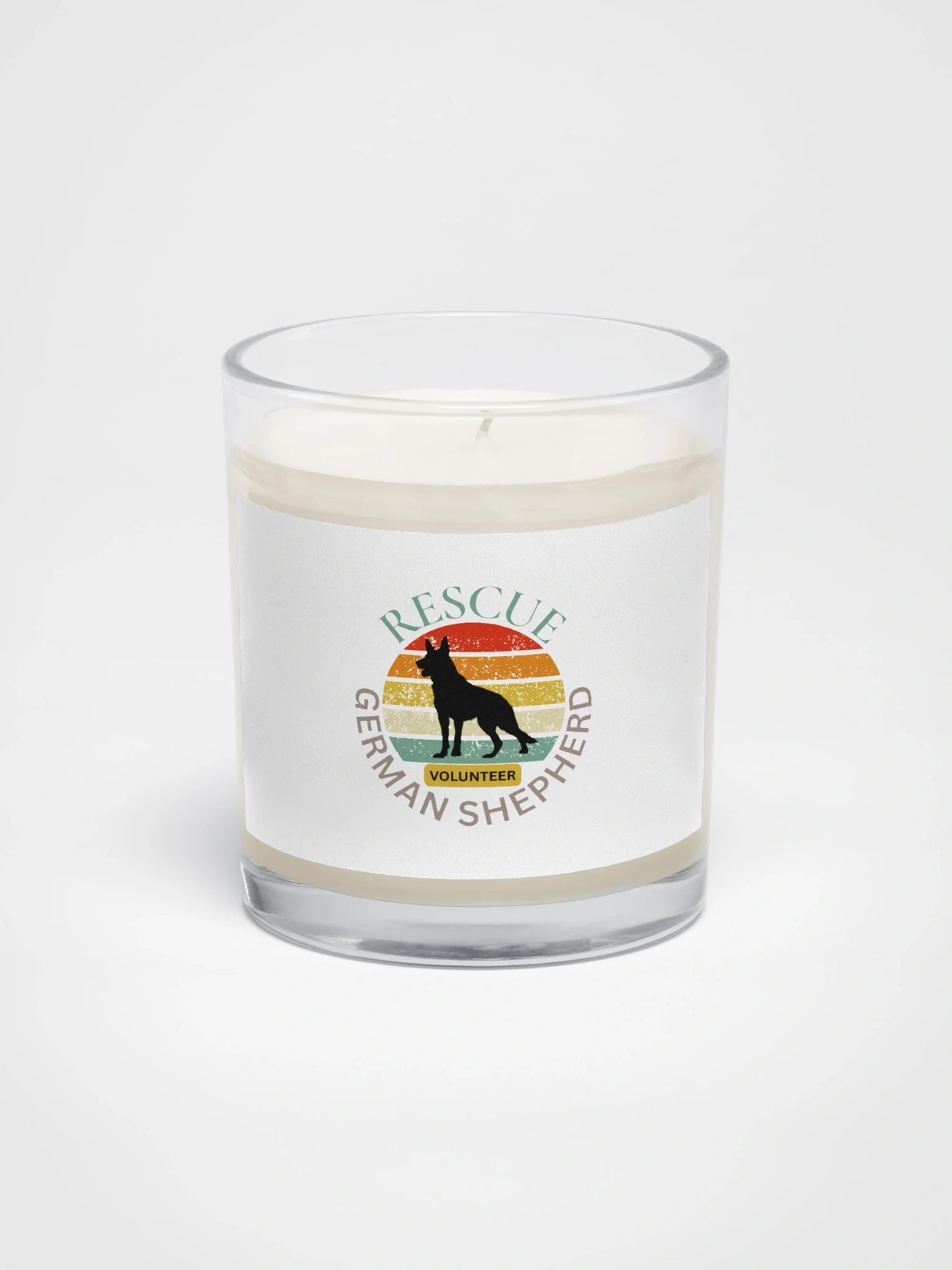 Sunset Rescue German Shepherd Candle product image (1)