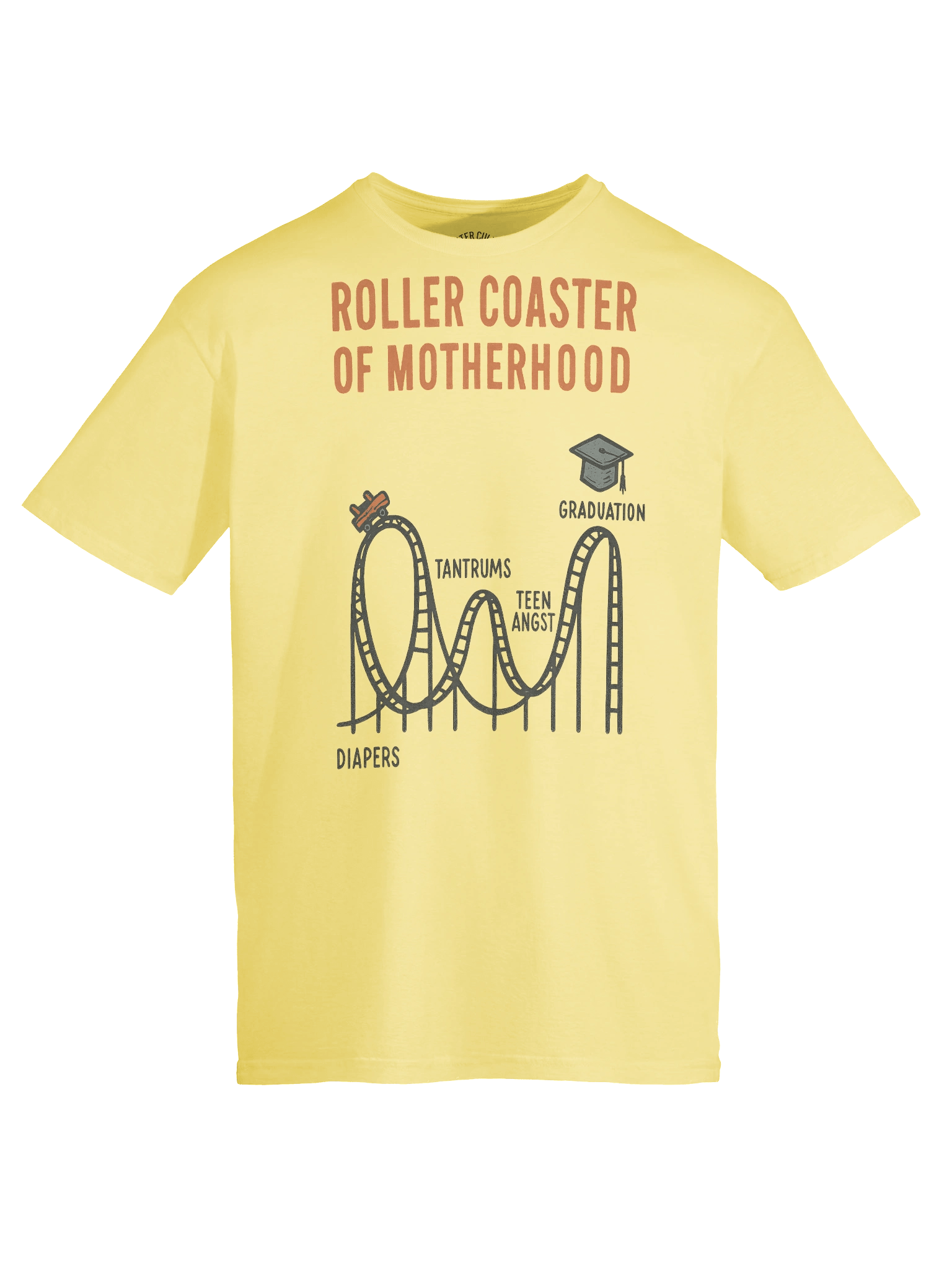 Roller Coaster of Motherhood Funny Mom Life T-Shirt – Diapers to Graduation Ride product image (49)