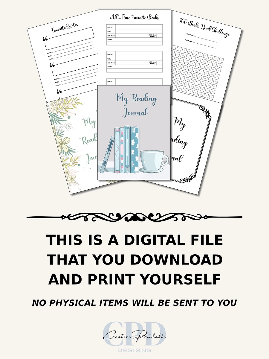 Printable Reading Journal product image (4)