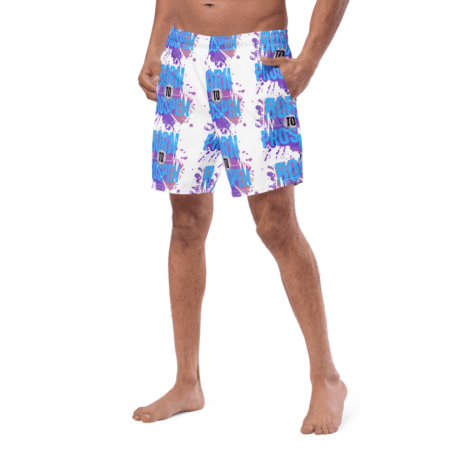 Born to Prosper All-Over Swim Trunks product image (7)