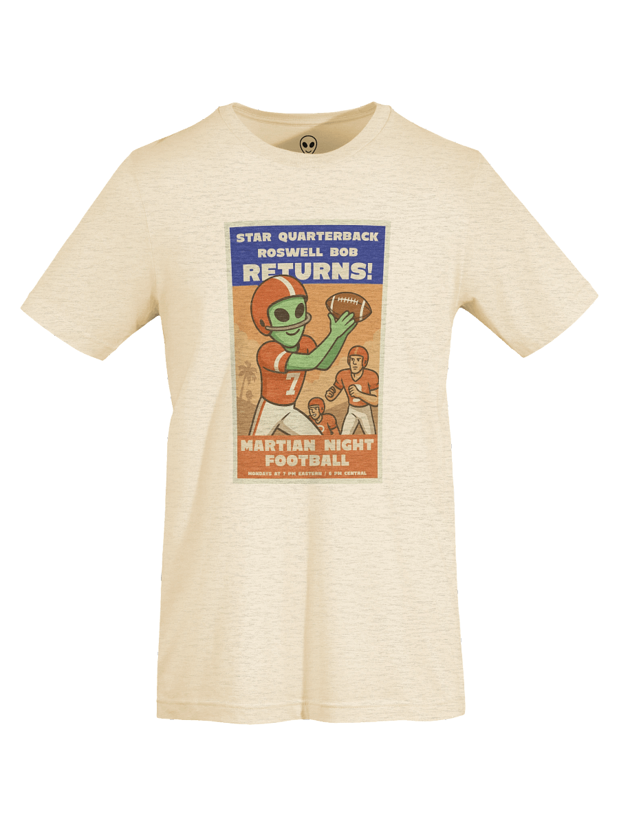 Martian Night Football Roswell Aliens 1950's Retro Poster Unisex T-Shirt product image (103)