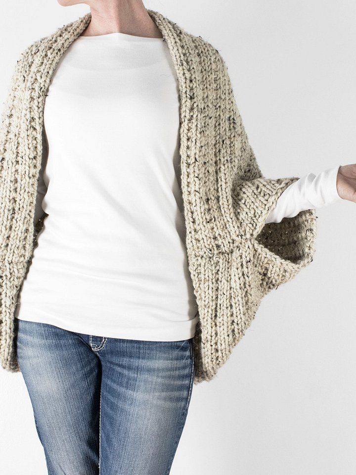Easy Shrug Knitting Pattern - Wrapped in Warmth product image (2)