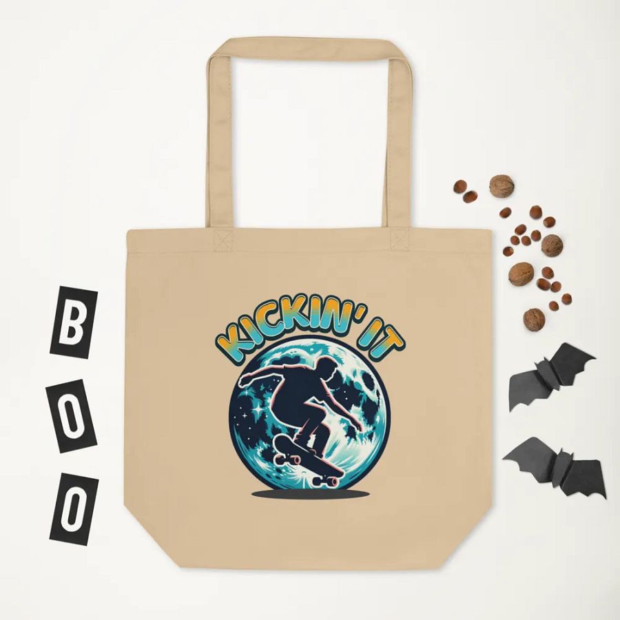 Kickin It Skateboarder Lunar Skater Tote Bag product image (5)