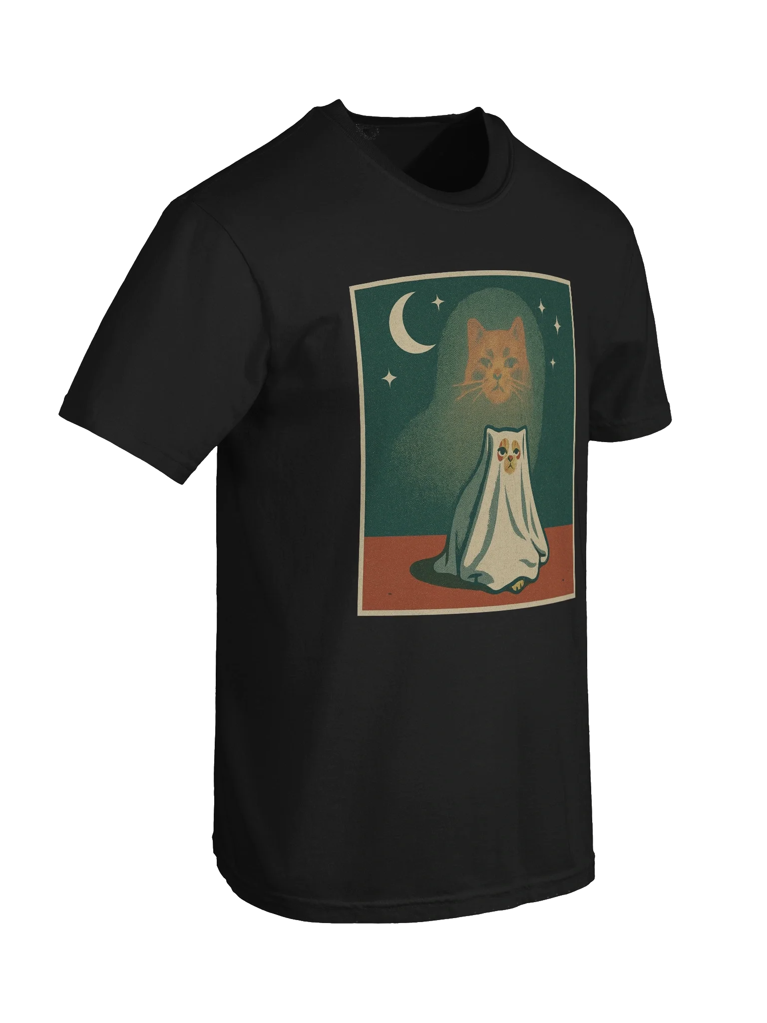 Ghost Cat Meme Funny Halloween Men Women Kids T-Shirt product image (100)