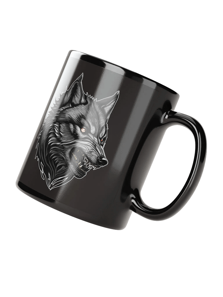Wild Torment Black Ceramic Mug - Wolf product image (2)