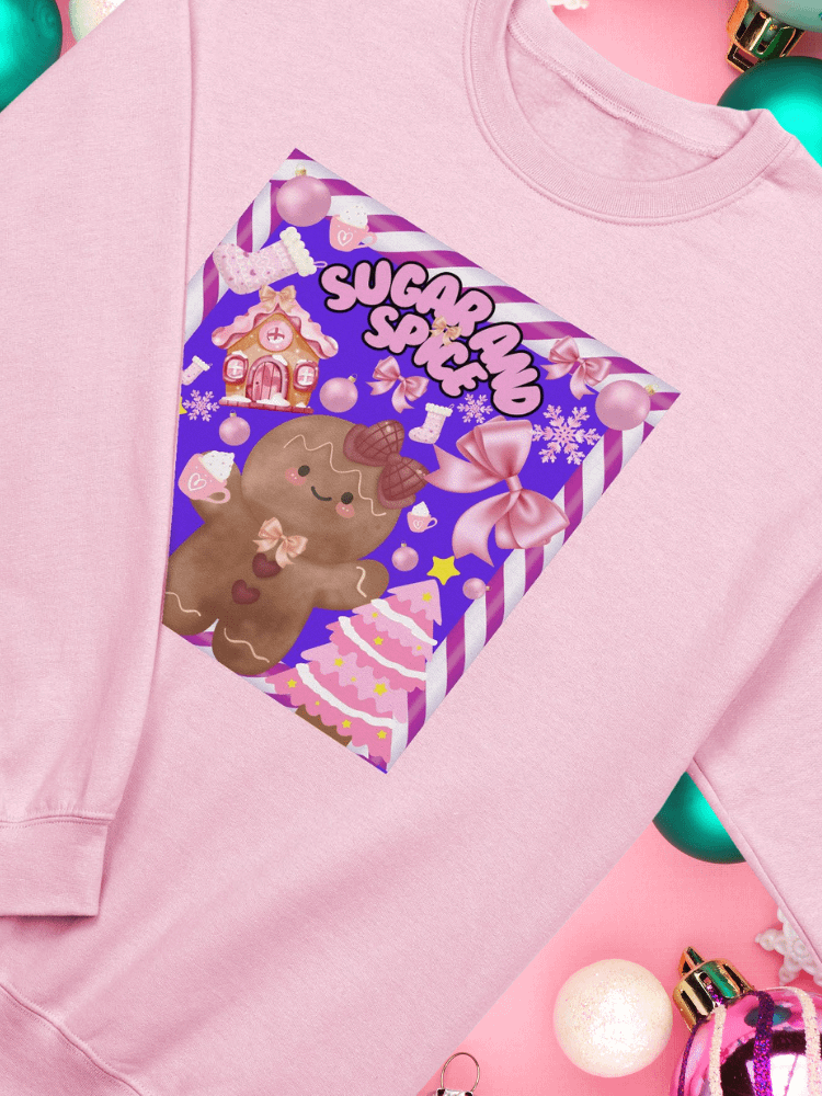 Sugar and Spice Gingerbread Sweatshirt (Pink) product image (1)