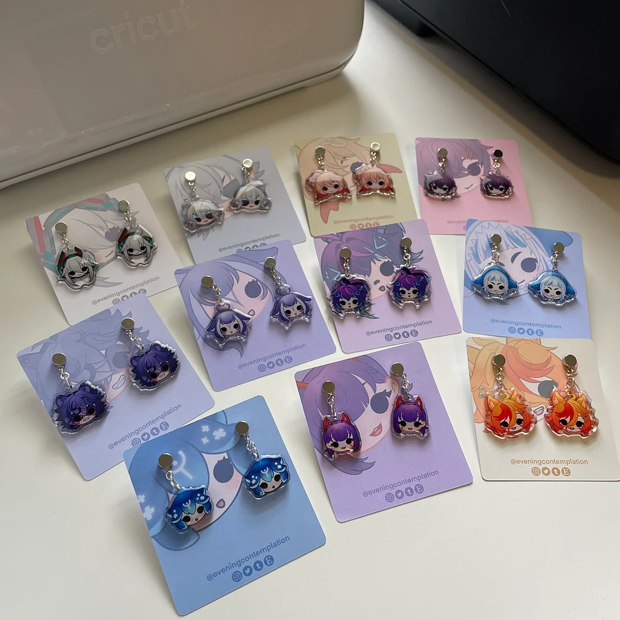 Hime Hajime - Vshojo Silver Plated Acrylic Earrings product image (3)