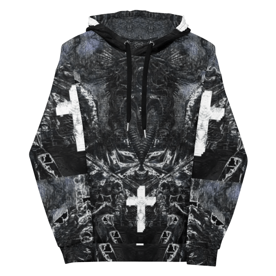 Gothic Cruciform Angel Unisex AOP Hoodie product image (12)