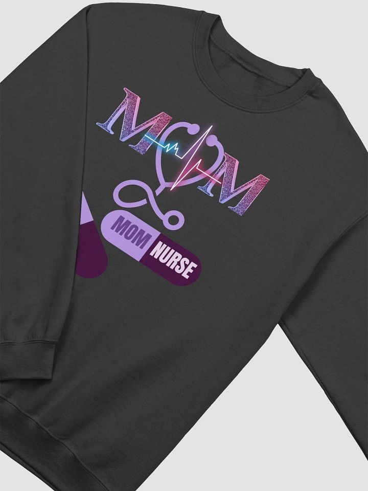 Nurse Mom Heartbeat Crewneck Sweatshirt product image (24)